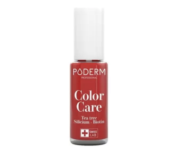 Farbenpflege Nagellack kräftiges Rot 363 Poderm - Flasche mit 8 ml