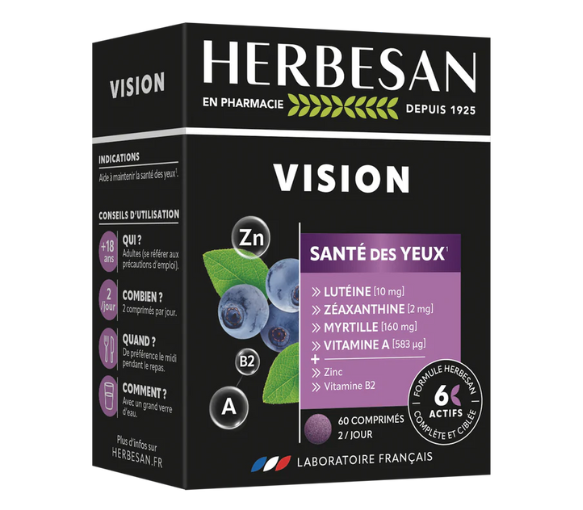 Vision Gesundheit der Augen Herbesan - Packung mit 60 Tabletten