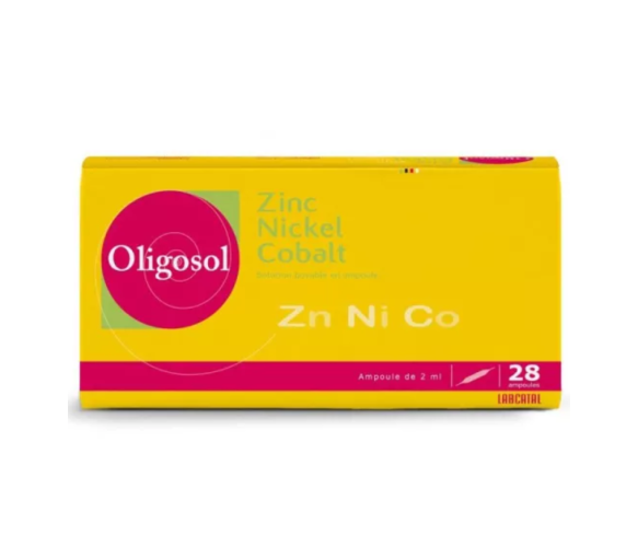 Oligosol Zink Nickel Kobalt trinkbare Lösung in Ampullen - Packung mit 28 Ampullen