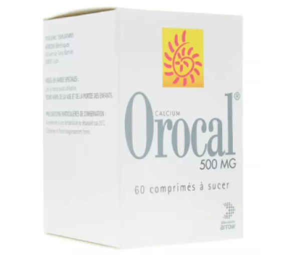Orocal 500mg Tabletten - Packung mit 60 Tabletten