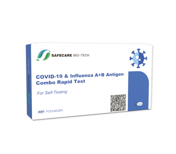 Autotest Covid 19 und Grippe Safecare Bio-Tech - Box mit einem Test