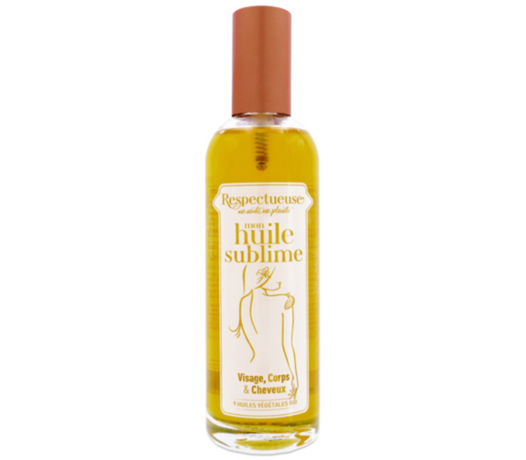 Sublimierendes Öl für Gesicht, Körper und Haare Respektvoll - Flasche mit 100 ml