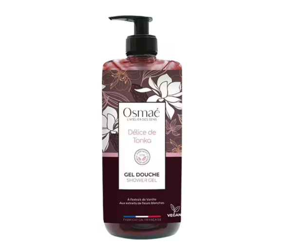 Duschgel Delice von Tonka Vanille und weißen Blumen Osmaé - Pumpflasche 1L