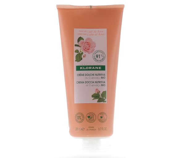 Nährende Duschcreme mit Bio-Cupuacu Klorane Rosenmilch - Tube mit 200 ml - image 1