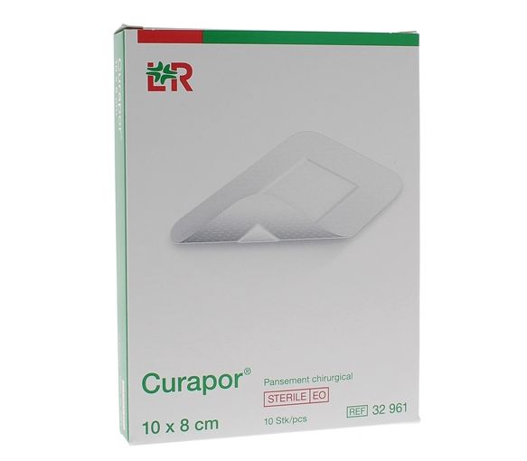 Curapor chirurgisches Klebeband Lohmann & Rauscher - 10 Pflaster von 10 x 8 cm - image 1