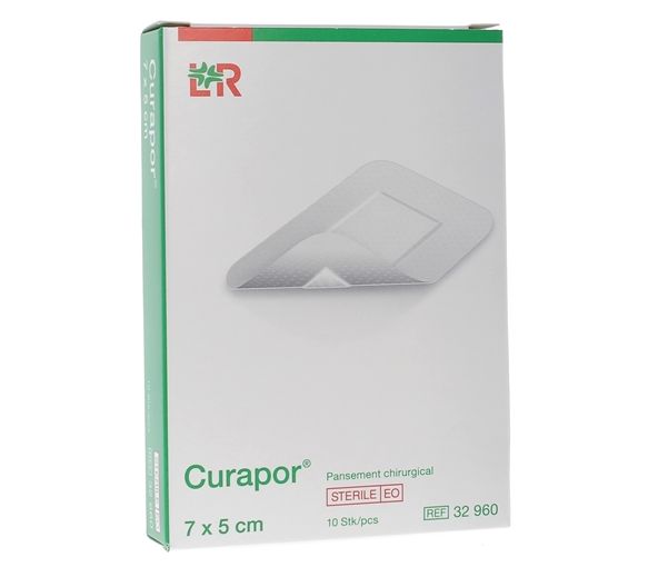 Curapor chirurgisches Wundpflaster Lohmann & Rauscher - 10 Pflaster von 7 x 5 cm