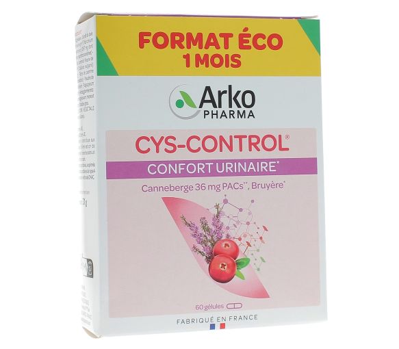 Cys control Komfort bei Harnwegserkrankungen Arkopharma - Packung mit 60 Kapseln