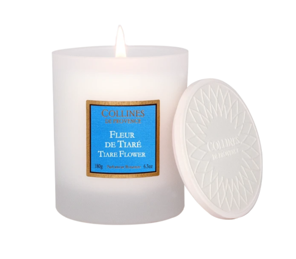 Duftkerze Tiaréblüte Collines de Provence - Kerze 180g - image 1