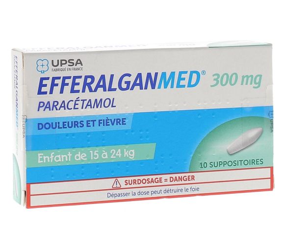 Efferalganmed 300 mg Zäpfchen - Packung mit 10 Zäpfchen - image 1