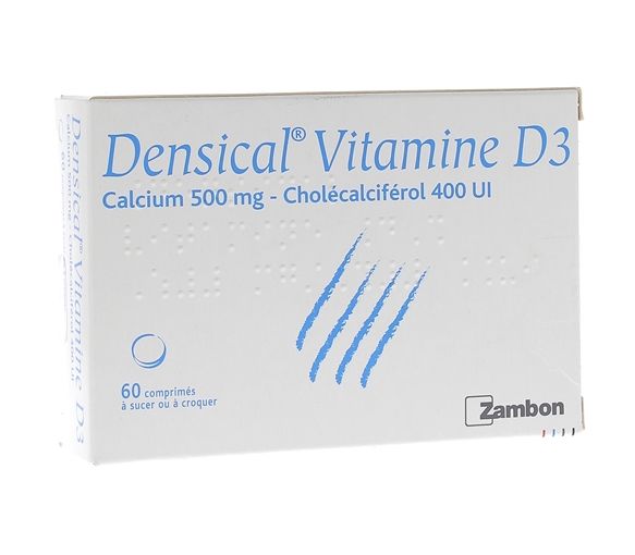 Densical Vitamin D3 500mg/400 I.U Lutschtabletten oder Kaubonbons - Packung mit 60 Tabletten - image 1