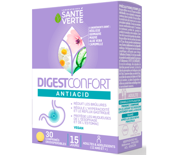 DigestConfort Antisäure Gesundheit Grün - Packung mit 30 Tabletten - image 1