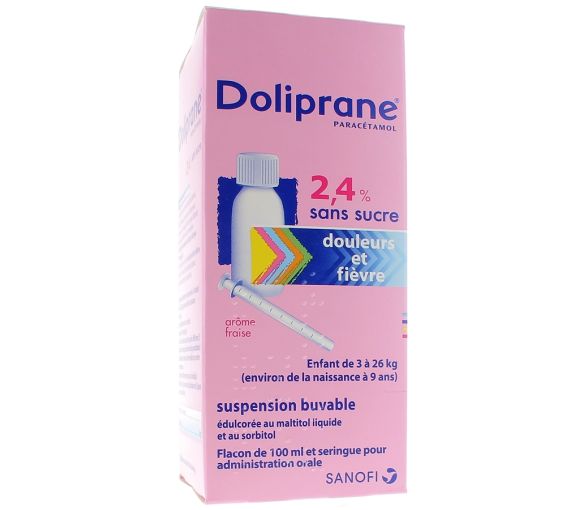 Doliprane Sirup 2,4% zuckerfrei orale Suspension - Flasche mit 100 ml