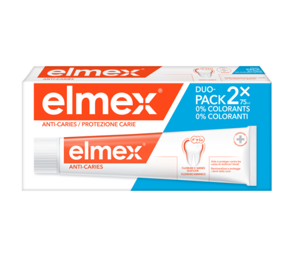 Elmex Karies-Schutz Zahnpasta - 2er Pack mit 75ml Tuben