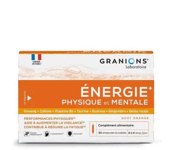 Energie+ physisch und mental Granions - Box mit 30 trinkbaren Ampullen - image 1