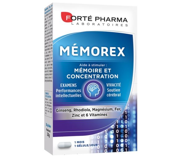 Memorex intellektuelle Leistungen Forté Pharma - Packung mit 30 Kapseln