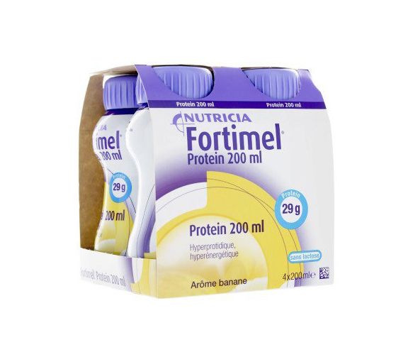 Fortimel Protein Geschmack Banane Nutricia - 4 Flaschen à 200 ml