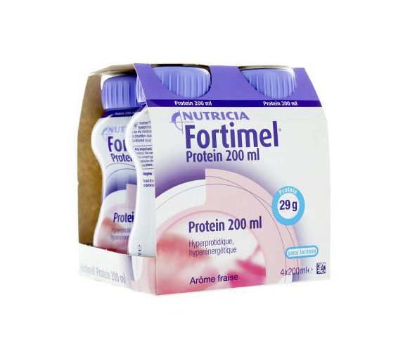 Fortimel Protein Erdbeergeschmack Nutricia - 4 Flaschen à 200 ml