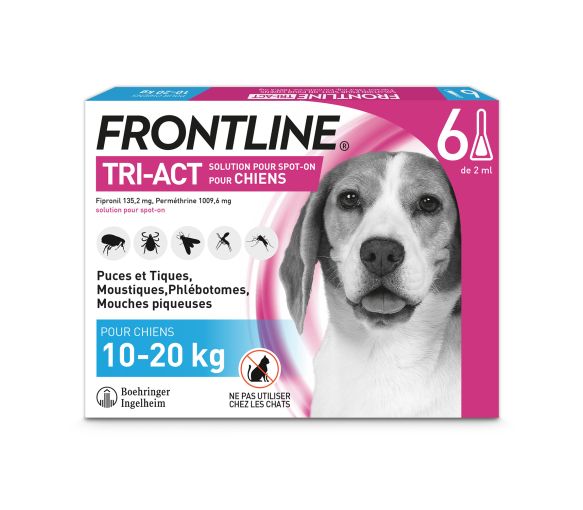 Frontline Tri-Act Hunde 10-20 kg - Packung mit 6 Dosen zu je 2 ml - image 1