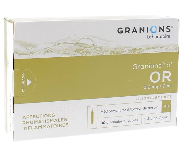 Granions von Gold 0,2 mg - Packung mit 30 Ampullen zu 2 ml