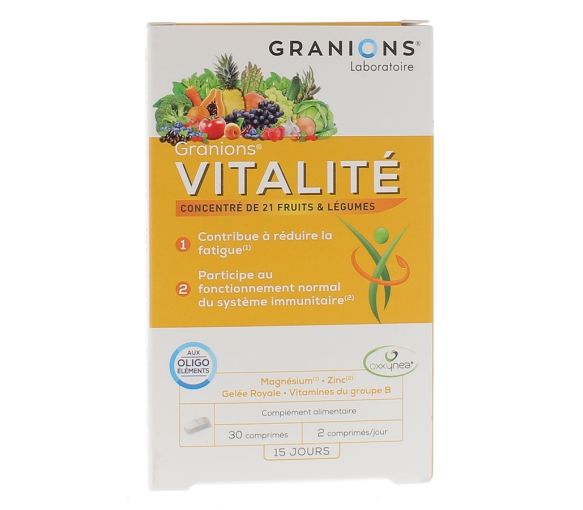 Vitalität Granions - Packung mit 30 Tabletten