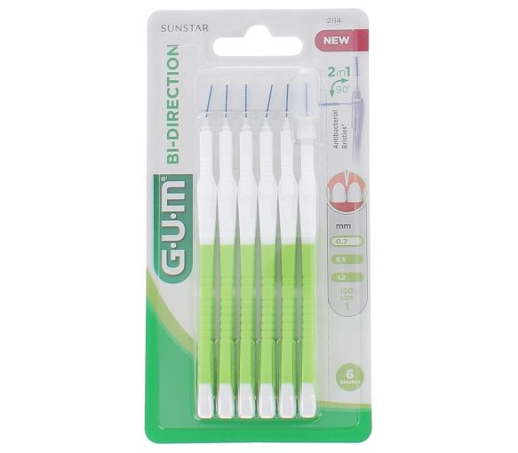 Interdentalbürste Bi-directional 0,7 mm Gum - 6 Bürsten