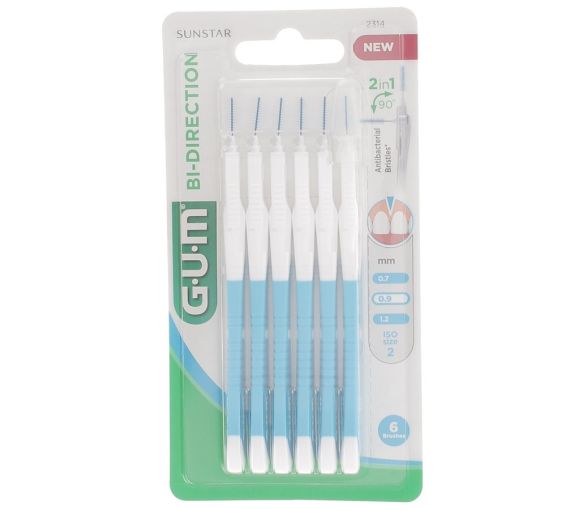 Interdentalbürste Bi-directional 0,9 mm Gum - 6 Bürsten