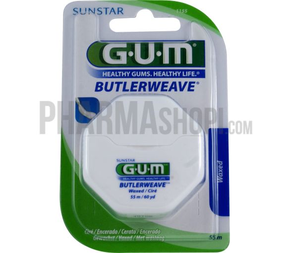 Floss flach Butlerweave gewachst Gum - 55 Meter