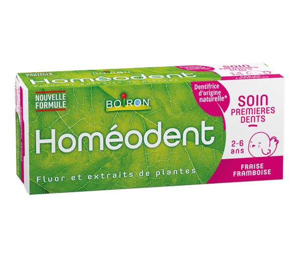 Homéodent Pflege erste Zähne 2-6 Jahre Gel Erdbeere Himbeere Boiron - Tube mit 50 ml