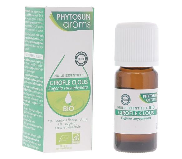 Ätherisches Öl von Bio-Nelken Phytosun Arôms - Flasche mit 10 ml