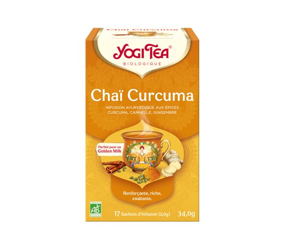 Kurkuma Chai Bio Tee Yogi Tea - Box mit 17 Beuteln