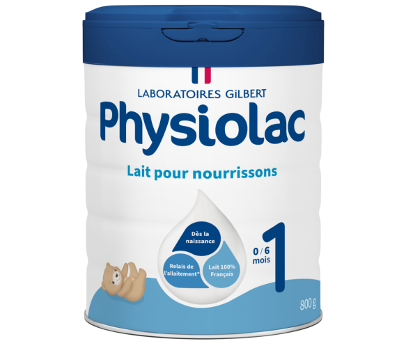 Folgemilch 1. Alter 0-6 Monate Physiolac - Dose mit 800 g