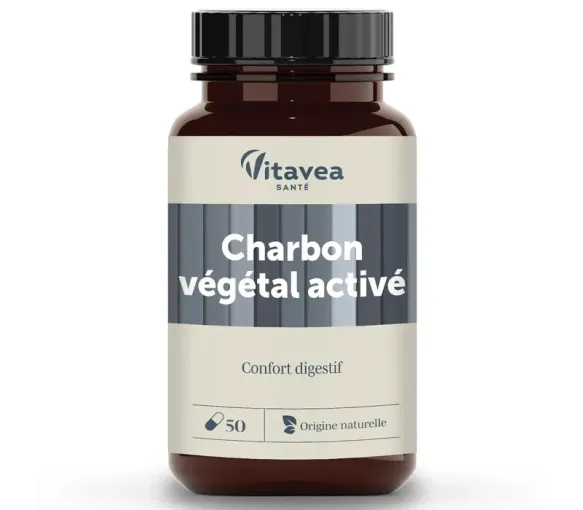 Aktivkohle Vitavea - Dose mit 50 Kapseln