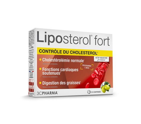 Liposterol Fort 3C Pharma - Packung mit 30 Tabletten