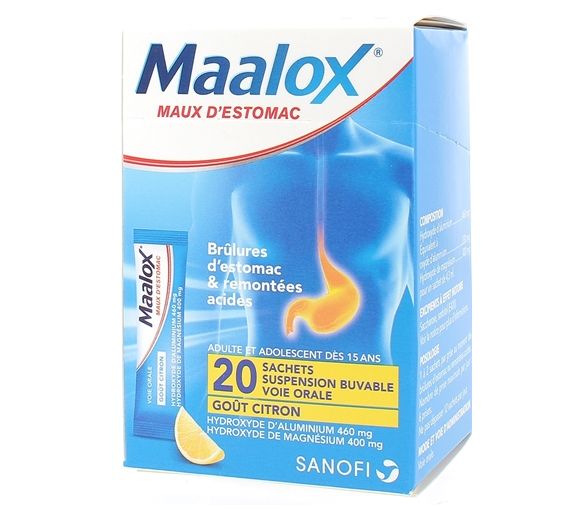 Maalox Zitrone Magenbeschwerden - Packung mit 20 Beuteln