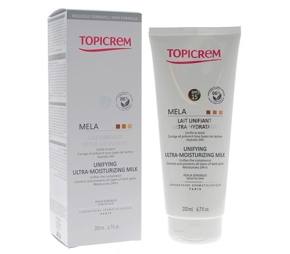 Mela Milch aufhellend ultra-hydratierend Topicrem - Tube mit 200 ml - image 1