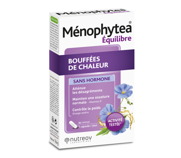 Ménophytea ohne Hormone Hitzewallungen Nutreov - Packung mit 28 Kapseln