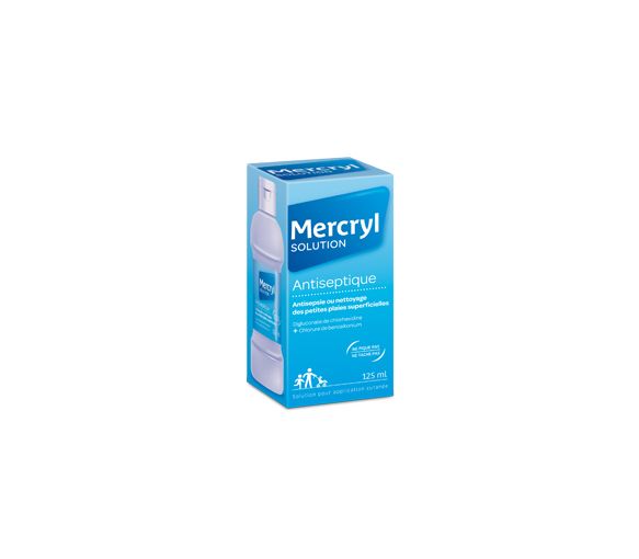 Mercryl antiseptische Lösung zur Anwendung auf der Haut - Flasche mit 125 ml