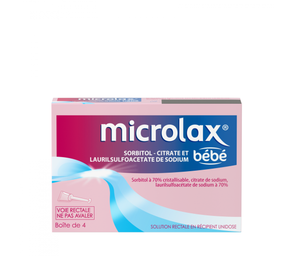 Microlax Baby rektale Lösung - Packung mit 4 Einzeldosen à 3 ml