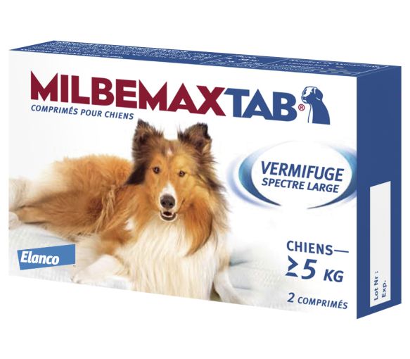 Milbemaxtab Tabletten für Hunde - Packung mit 2 Tabletten