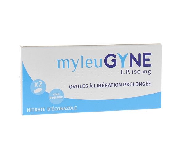 Myleugyne LP 150 mg Zäpfchen mit verlängerter Freisetzung - Packung mit 2 Zäpfchen