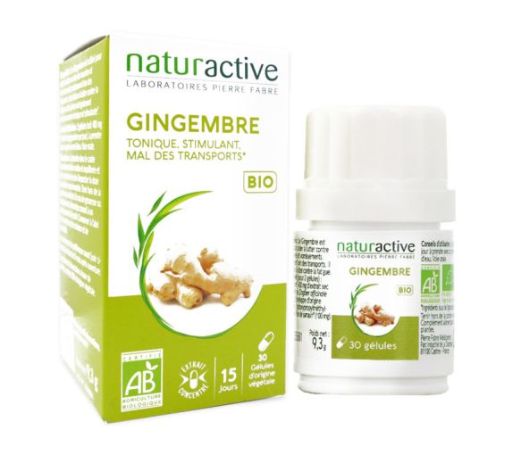 Bio-Ingwer Naturactive - Packung mit 30 Kapseln