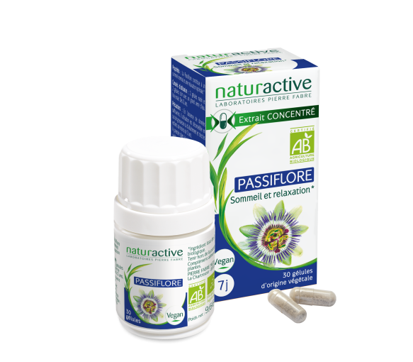 Passionsblume bio Naturactive - Packung mit 30 Kapseln