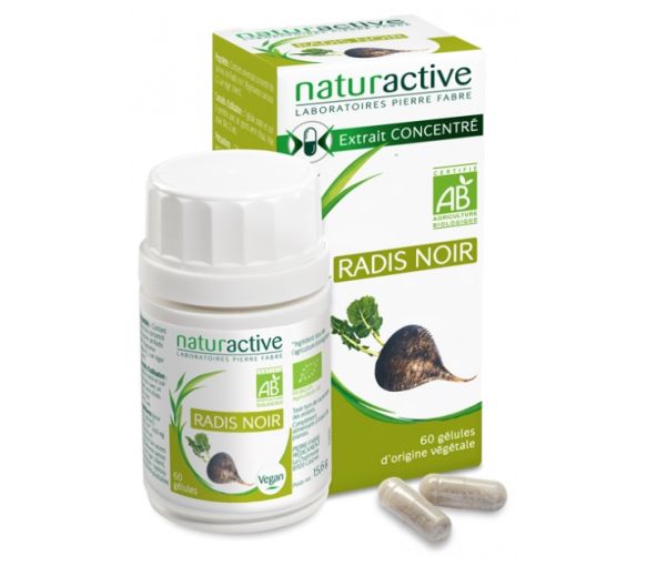 Elusanes Schwarzer Rettich bio Naturactive - Packung mit 60 Kapseln