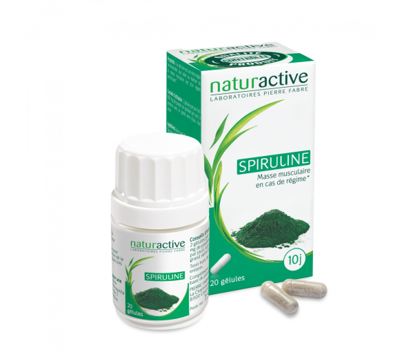 Elusane Spirulina Naturactive - Packung mit 20 Kapseln