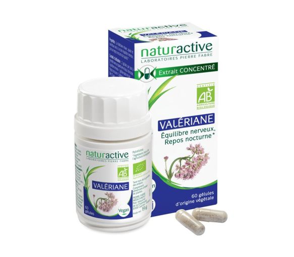 Elusanes Baldrian bio Naturactive - Packung mit 60 Kapseln