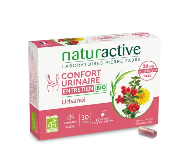 Urisanol Urinary Comfort Maintenance Bio Naturactive - Packung mit 30 Kapseln - image 1