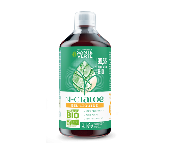 Nectaloe Aloe Vera 99,5% in Bio-Flüssiggel Gesundheit Grün - 1-Liter-Flasche