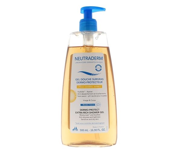 Überfettendes, dermo-schützendes Duschgel Neutraderm - Pumpflasche mit 500 ml