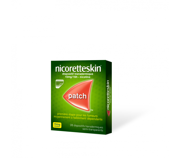 Nicorette Skin 15mg/16h transdermale Pflaster - Packung mit 28 Pflastern