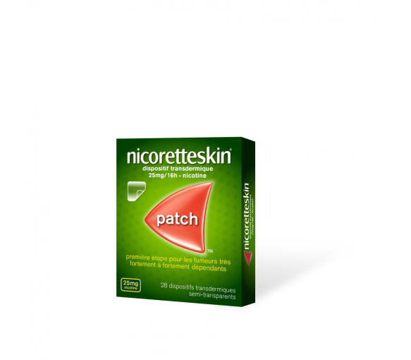 Nicorette Skin 25mg/16h transdermales System - Packung mit 28 Pflastern